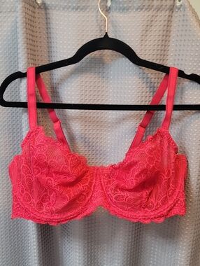 Torrid Curve Red Lace Unlined Bra Size 38DDD